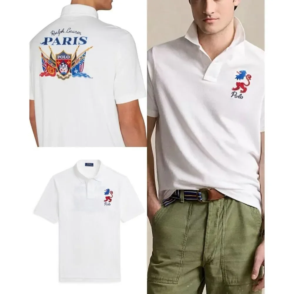 Polo Ralph Lauren NWT Classic Fit Embroidered Mesh Polo Shirt White Large